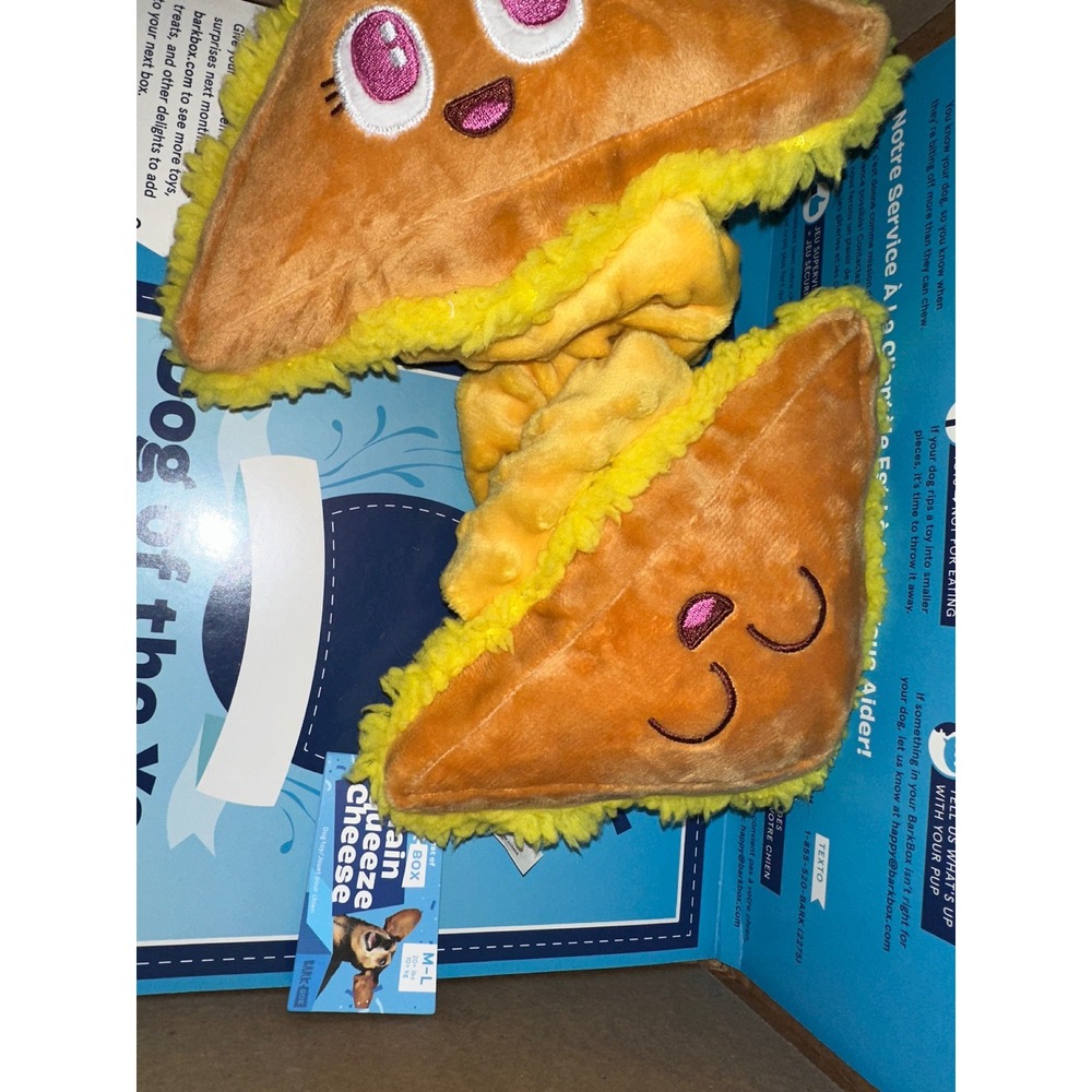 BarkBox Mountain Squeeze Cheese Dog Toy Set Medium Large M-L Plush Squeaky bark‎